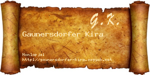 Gaunersdorfer Kira névjegykártya